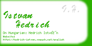 istvan hedrich business card